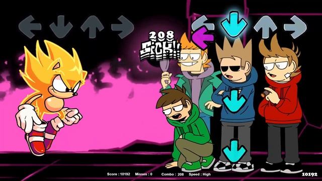 Friday Night Funkin' - Fleetway Sonic VS Team Eddsworld (FNF Mod) смотреть онлайн