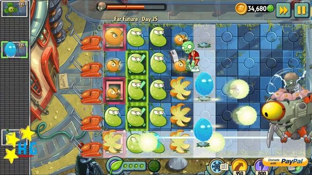 Plants vs Zombies 2 - Far Future - Day 25 BOSS [Zombot Tomorrow-tron] No Premium смотреть онлайн