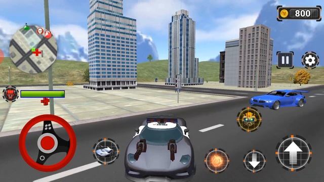 Flying Grand Police Car Transform Robot Games #02 - Android Robot Gameplay смотреть онлайн