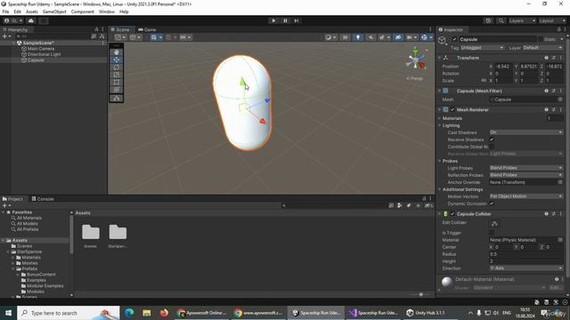 Spaceship game in Unity 1 -Introduction смотреть онлайн