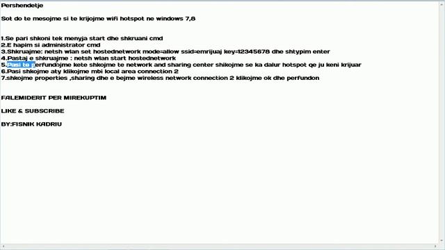Si te krijojme wifi hotspot ne windows 7,8 смотреть онлайн