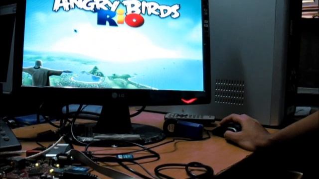Play game Angry bird on beagleboard смотреть онлайн