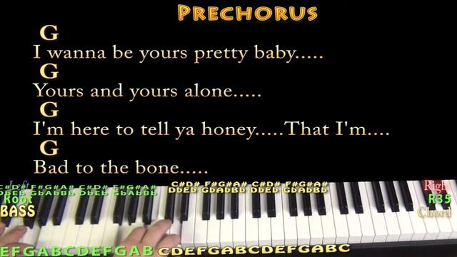 Bad To The Bone (George Thorogood) Piano Jamtrack In G With Chords/Lyrics