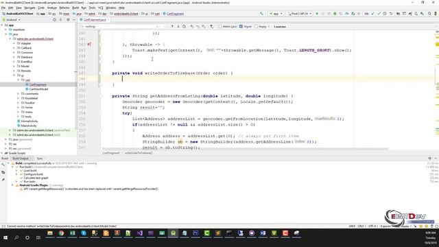 EDMT Dev - Food App Android Studio #24 Place Order with COD payment смотреть онлайн