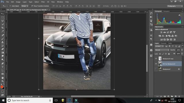 Photoshop realistic classic boy with car photo editing toturial смотреть онлайн