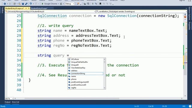02 Write Query in Web Form смотреть онлайн