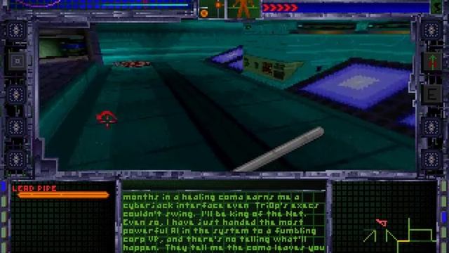 System Shock 1 with Malba Tahan's M-look mod, emulated in DOSBox смотреть онлайн