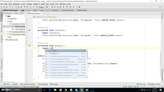 Activity LifeCycle methods смотреть онлайн