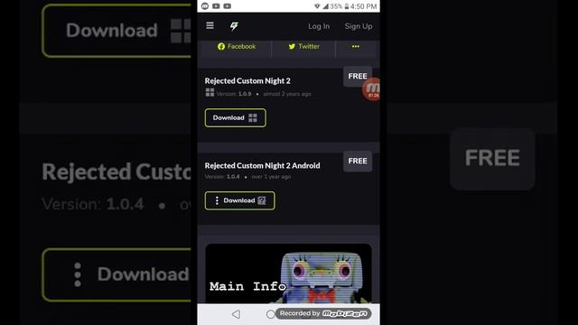 como baixar rejected custom night 2(ANDROID E COMPUTADOR) смотреть онлайн