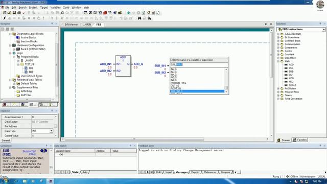 GE PLC Basic Function Block Diagram Math function programming and simulation смотреть онлайн