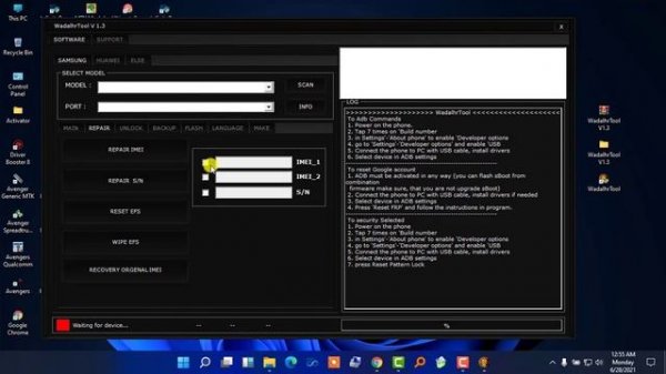 WadalhrTool V1.3 New Samsung Tool Free Download 2021 | Samsung, SPD, Sony, HTC & More