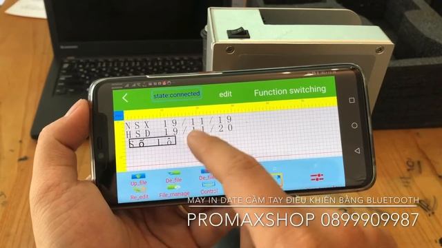 Máy in date cầm tay Promax Easy kết nối Bluetooth điều khiển bằng điện thoại смотреть онлайн