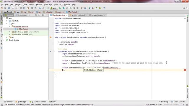 Android studio tutorial - Zoom Controls example in android. Zoom IN/OUT BOTH. NEW смотреть онлайн