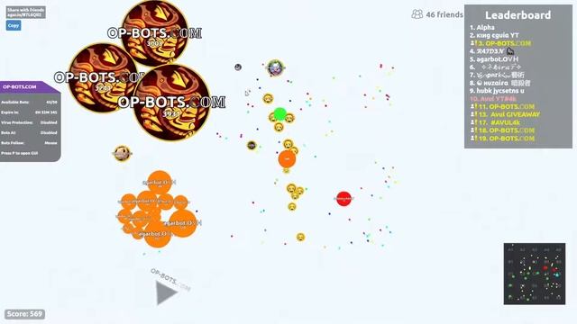 AGAR.IO SERVER TAKEOVER WITH BOTS #317 || OP-BOTS.COM смотреть онлайн