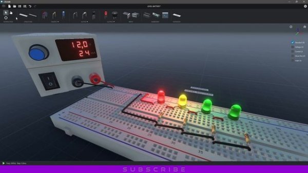 Tutorial LEVEL BATTERY in CRUMB Circuit Simulator