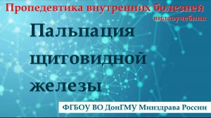 Пальпация щитовидной железы.
