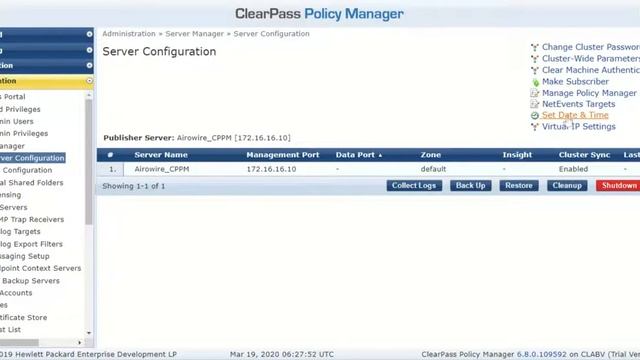 How to change the date and time on ClearPass смотреть онлайн