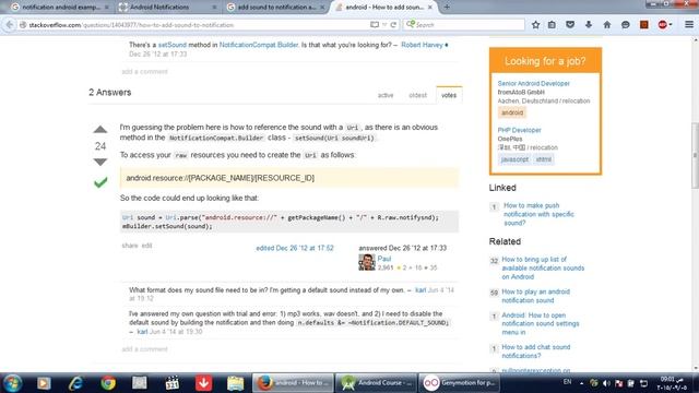كورس برمجة تطبيقات الاندرويد 21 Notification open Activity from Notification by Pending Intent смотреть онлайн