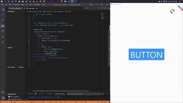 Flutter Elevated Button Stylish shape | Flutter Button смотреть онлайн