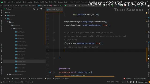 Android Movie streaming App Development || Fixing Video Player || Part 9 смотреть онлайн