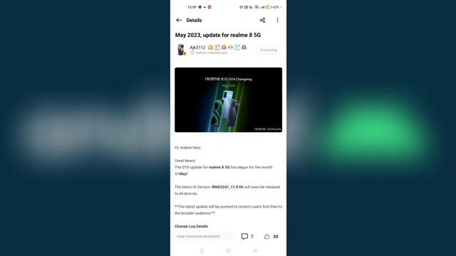 Realme 8 5G New software Update F.06 Realme UI 4.0 Android 13 Stable Update/Realme 8 UI 4.0 Update смотреть онлайн