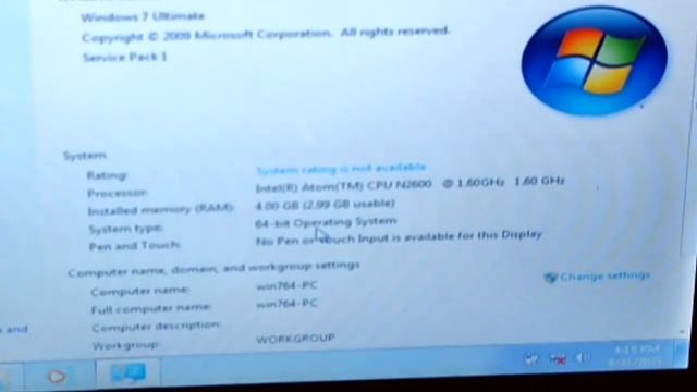 Instal win 7 64 bit di Acer Aspire One D270 смотреть онлайн
