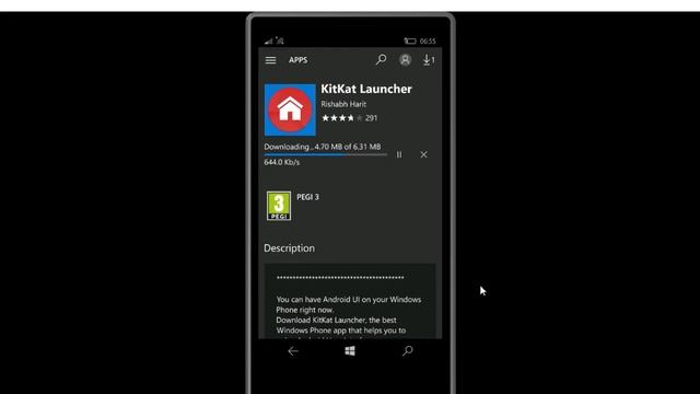 windows 10 mobile kitkat launcher смотреть онлайн