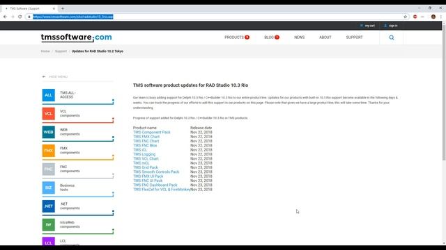 Delphi 10.3 Rio support for TMS Components смотреть онлайн