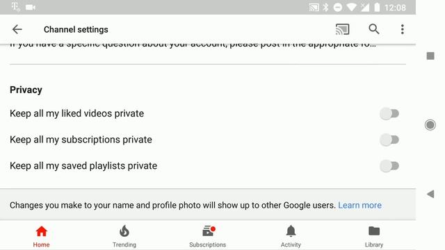 Change your channel Privacy Settings in the Android YouTube app смотреть онлайн