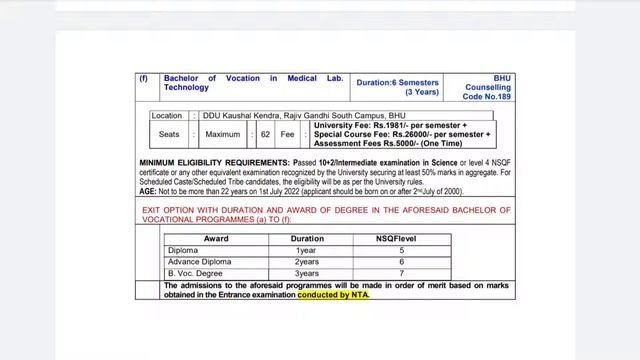 BHU B.Voc. MLT Admission 2023 | Eligibility & Course Details | Exam Pattern & Syllabus for CUET UG смотреть онлайн