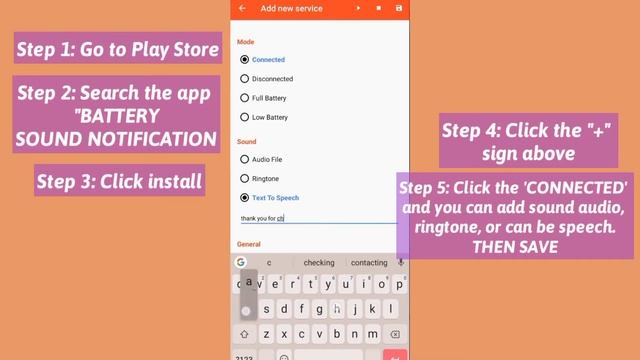 how to use battery sound notification | charging sound notification | easy steps📱🦋 смотреть онлайн