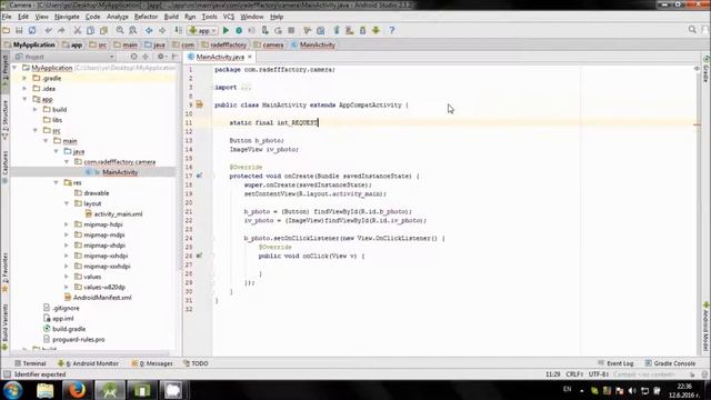 Working with camera in Android Studio смотреть онлайн