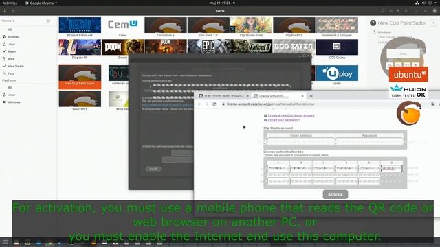 How To activate offline Clip Paint Studio 1911 in 3 min on Ubuntu 20.04 Linux work with Huion 2020 смотреть онлайн