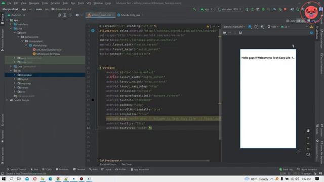 How to create marquee text in android studio | Running text slideable text in android studio смотреть онлайн