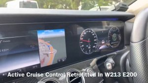 Active Cruise Control Retrofitted In W213 E200