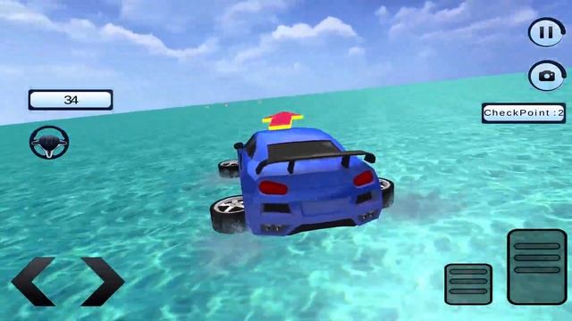 Water Chained Cars Stunt Race #5 Water Car Simulator 3D | Android GamePlay смотреть онлайн