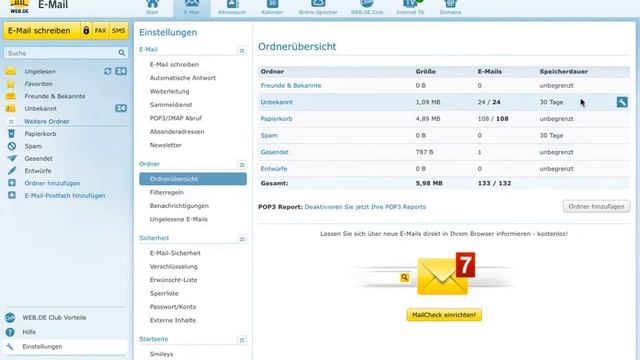 Web.de Emails per POP3 abholen смотреть онлайн