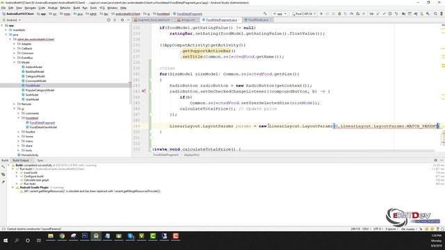 EDMT Dev - Food App Android Studio #11 Load Food Size смотреть онлайн