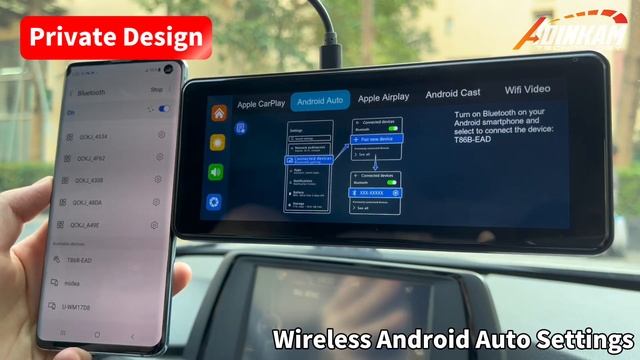 Private Design!6.86inch Wireless Carplay/Android Auto/Apple Airplay/Android Cast Mirror Link+DashCa смотреть онлайн