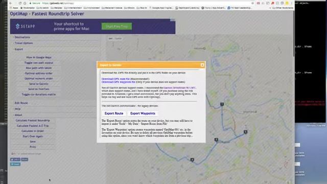 How to export Optimap routes to Garmin смотреть онлайн