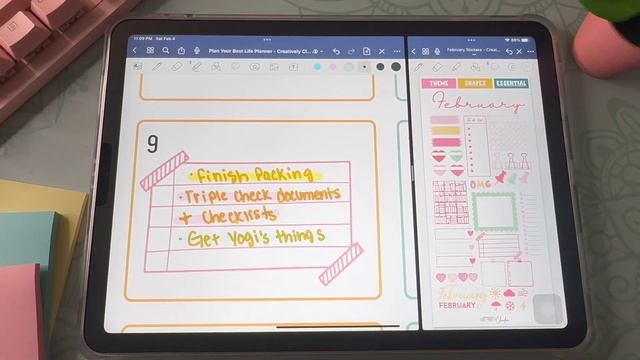 ✨ Digital Plan with Me ✨ | February 2023 + Free Digital Stickers 🌷🫶🏻 смотреть онлайн
