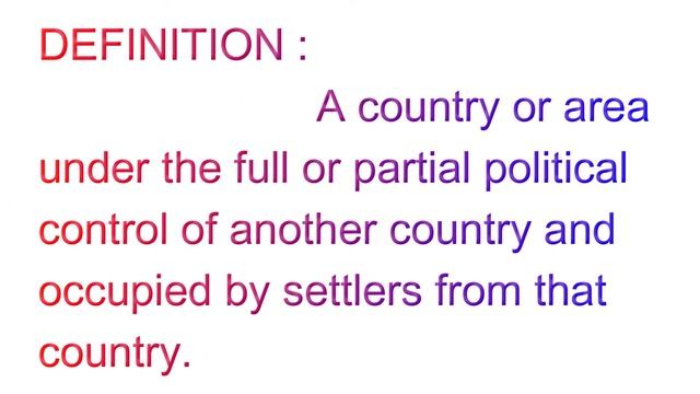 What is a Colony? | Definition and Etymology смотреть онлайн