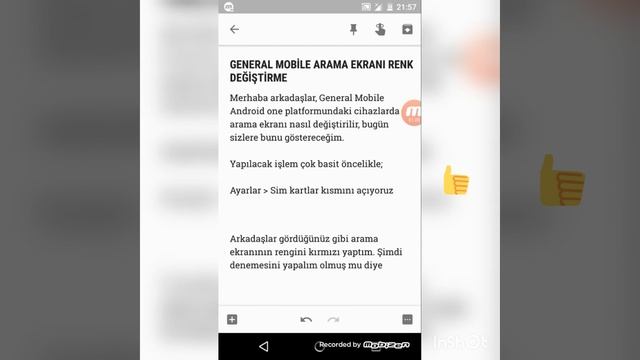 General Mobile Arama ekranı renk değiştirme смотреть онлайн