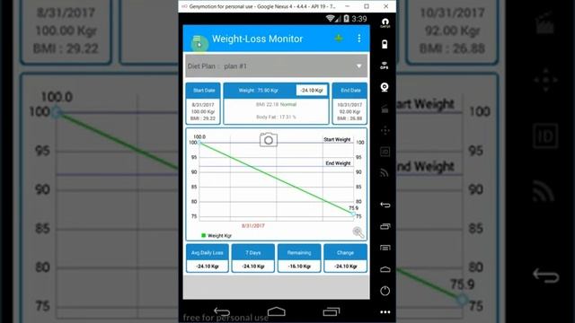 Weight Loss Monitor (Weight tracker , BMI) смотреть онлайн