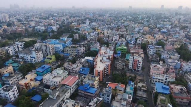 Drone view of Kasba from our apartment Canvas смотреть онлайн