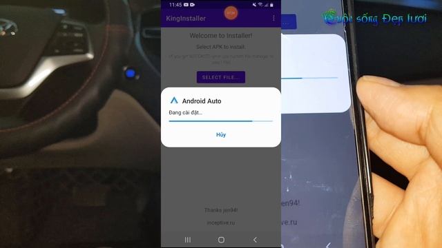 Cách xem Youtube trên màn zin khi xe chạy bằng điện thoại andoid cấu hình thấp qua Android auto смотреть онлайн