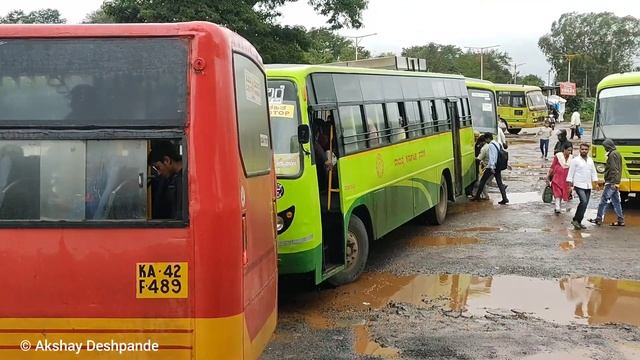 NWKRTC's Brand New Livery with Front Door Carving for Non Stop Service by Gokak Depot. смотреть онлайн