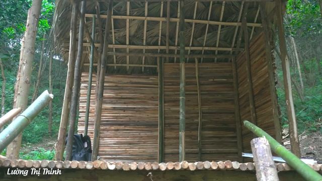 FULL VIDEO - Complete Wood and Bamboo Forest House , Survival instinct , Off Grid living смотреть онлайн