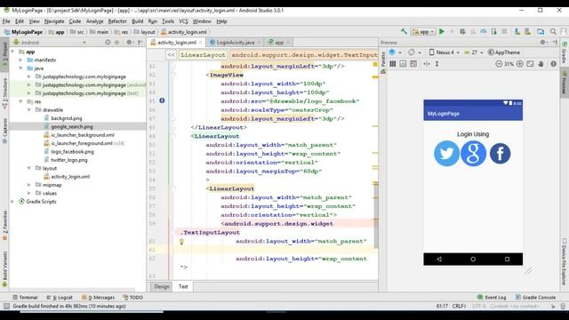 Android Studio UI Design (Attractive Login Page) - Quick Learn смотреть онлайн