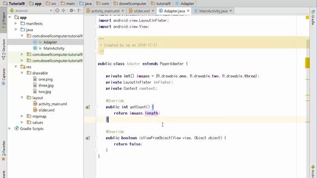 안드로이드 스튜디오 강좌 9강 (Android Studio Tutorial For Beginners 2017 #09) - 이미지 슬라이더(Image Slider) смотреть онлайн